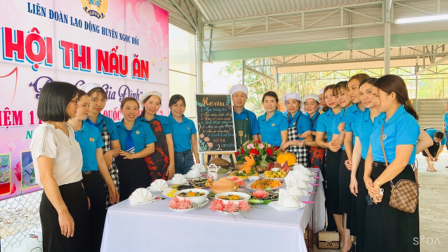 Liên đoàn Lao động huyện Ngọc Hồi tổ chức Hội thi nấu ăn với chủ đề “Bữa cơm gia đình”