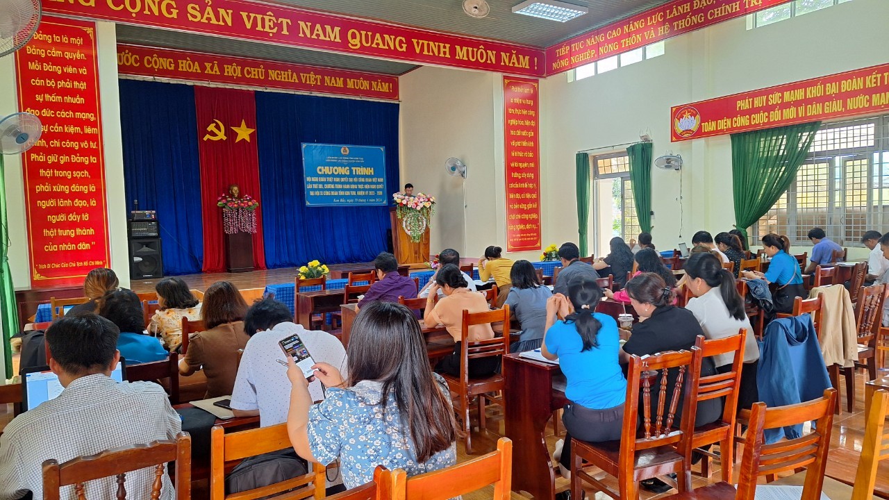 Liên đoàn Lao động huyện Kon Rẫy tổ chức Hội nghị quán triệt Nghị quyết Đại hội XIII Công đoàn Việt Nam, nhiệm kỳ 2023-2028