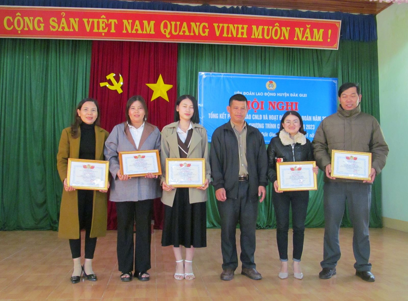 Liên đoàn Lao động huyện Đắk Glei tổng kết hoạt động công đoàn năm 2022