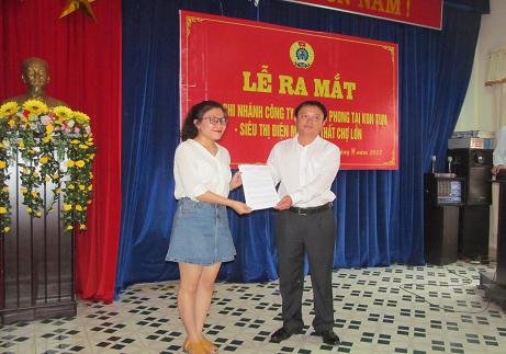 công bố quyết định thành lập và ra mắt CĐCS Công ty TNHH Cao Phong tại Kon Tum – Siêu thị Điện máy Nội thất Chợ Lớn
