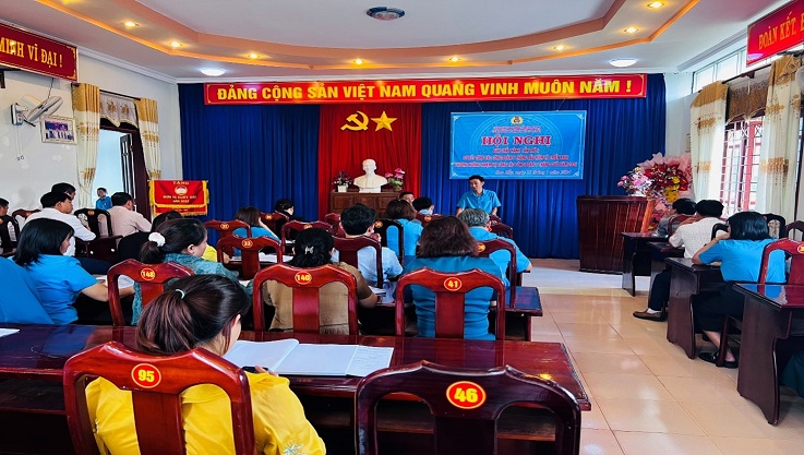 Liên đoàn Lao động huyện Kon Rẫy tổ chức Hội nghị sơ kết công tác công đoàn 6 tháng đầu năm 2024