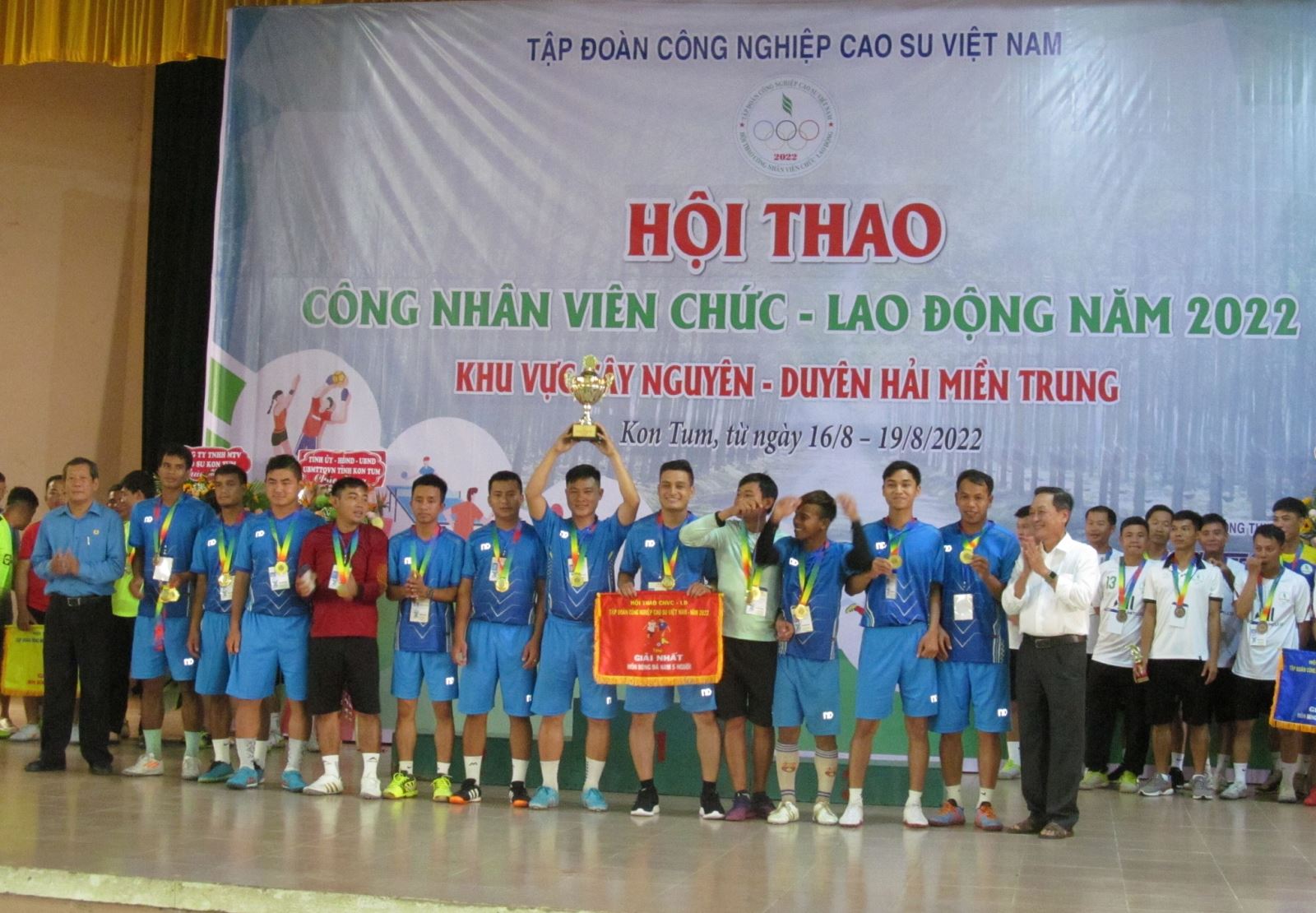 Bế mạc và trao giải Hội thao CNVCLĐ ngành Cao Su Việt Nam khu vực Tây Nguyên – Duyên hải Miền trung năm 2022