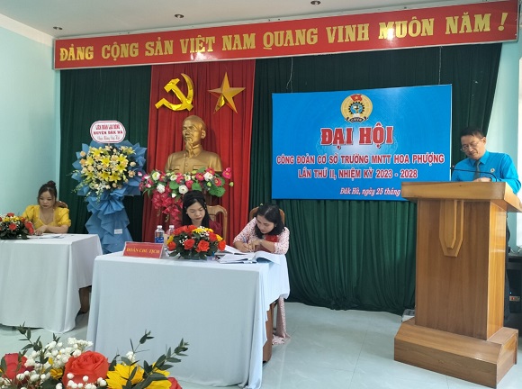 Đại hội Công đoàn cơ sở Trường Mầm non Tư thục Hoa Phượng huyện Đắk Hà lần thứ II, nhiệm kỳ 2023 – 2028