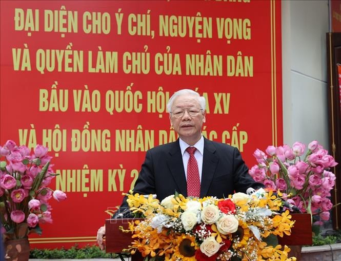 Tổng Bí thư Nguyễn Phú Trọng: Đất nước sẽ bước vào giai đoạn phát triển mới, đáp ứng nguyện vọng của cử tri